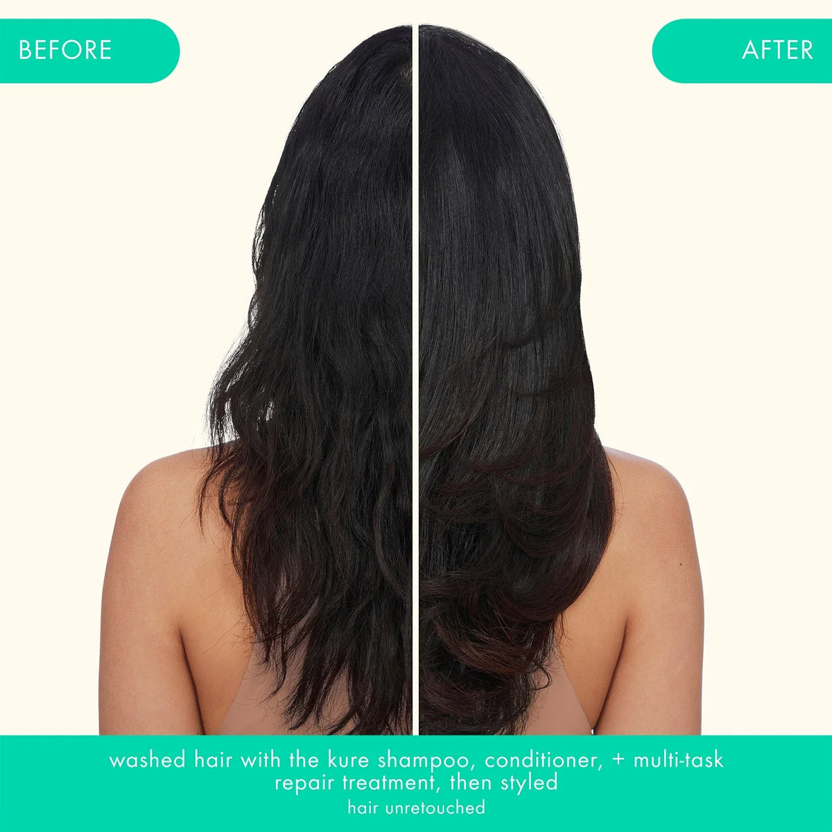 the kure strength repair conditioner forever friend bottle + pouch duo