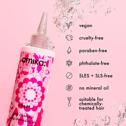 reset pink charcoal scalp cleansing oil - 6.7 oz / 200 ml