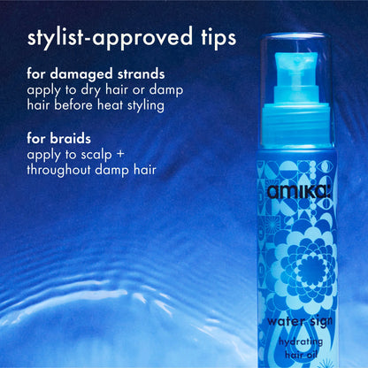 water sign hydrating hair oil for dry hair