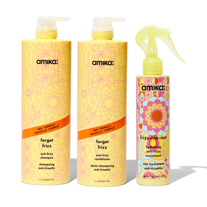 super-sized frizz fighters set anti-frizz shampoo, conditioner + treatment