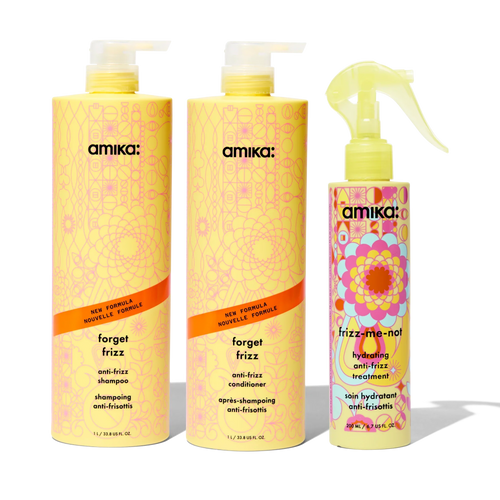 super-sized frizz fighters set anti-frizz shampoo, conditioner + treatment