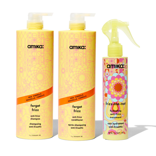 super-sized frizz fighters set anti-frizz shampoo, conditioner + treatment