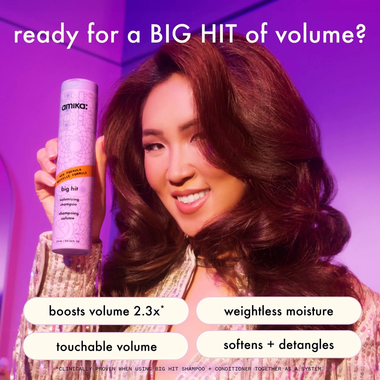 super-sized iconic volume bundle big hit volumizing shampoo + conditioner + rising star volumizing spray