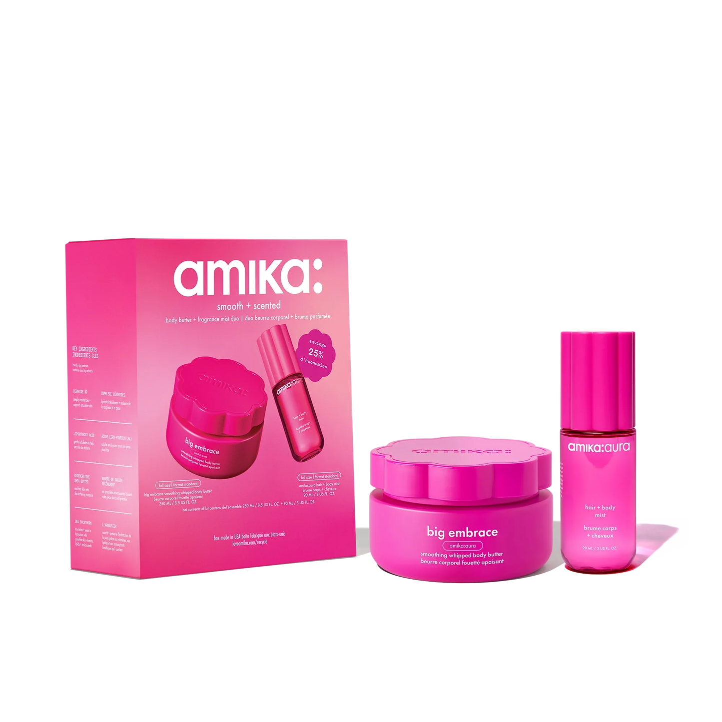 smooth + scented body butter + fragrance mist duo