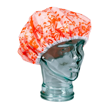 shower cap pink signature print