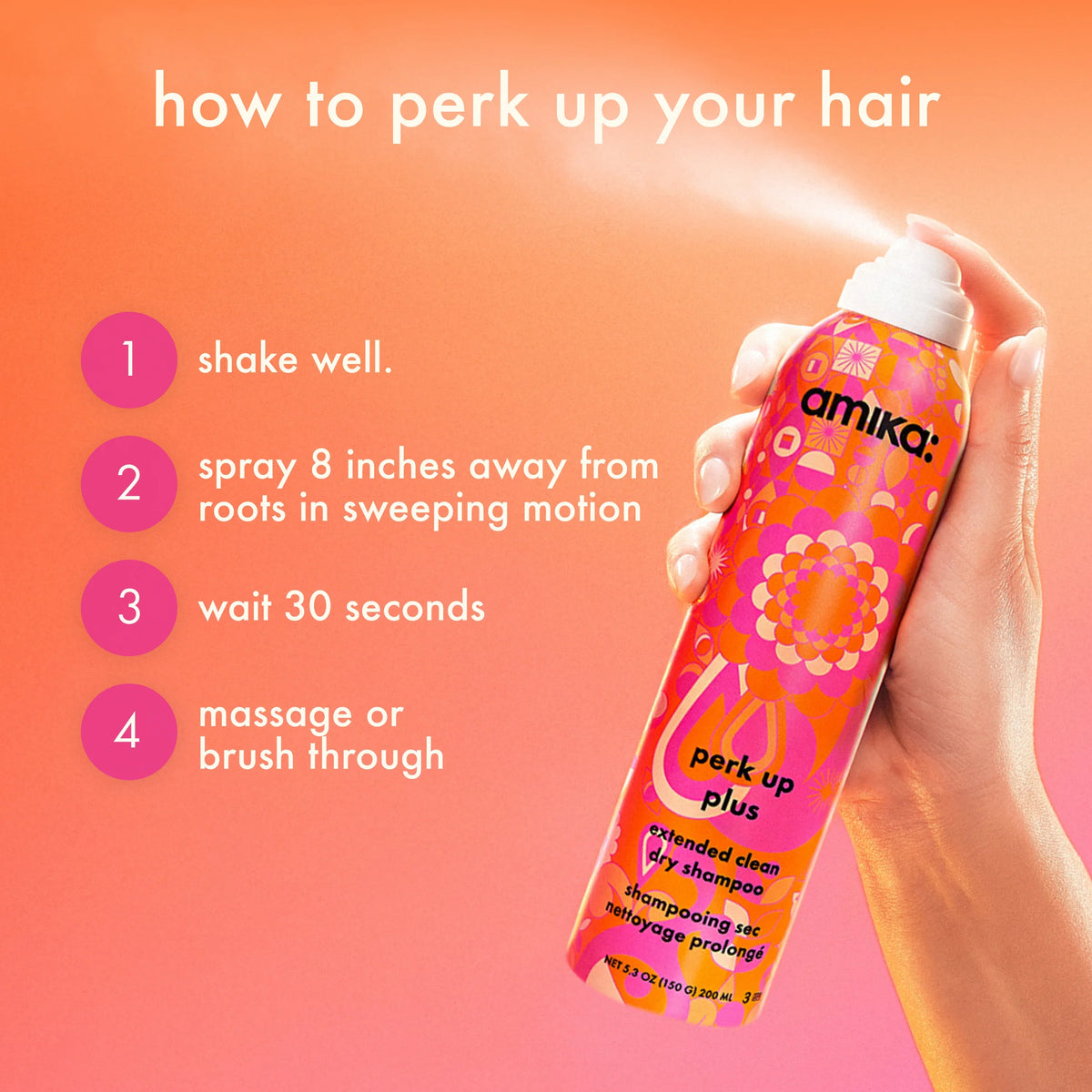 perk up plus extended clean dry shampoo (perk up plus) - 9.5 oz / 358 ml