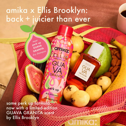 amika x Ellis Brooklyn limited-edition perk up GUAVA GRANITA dry shampoo