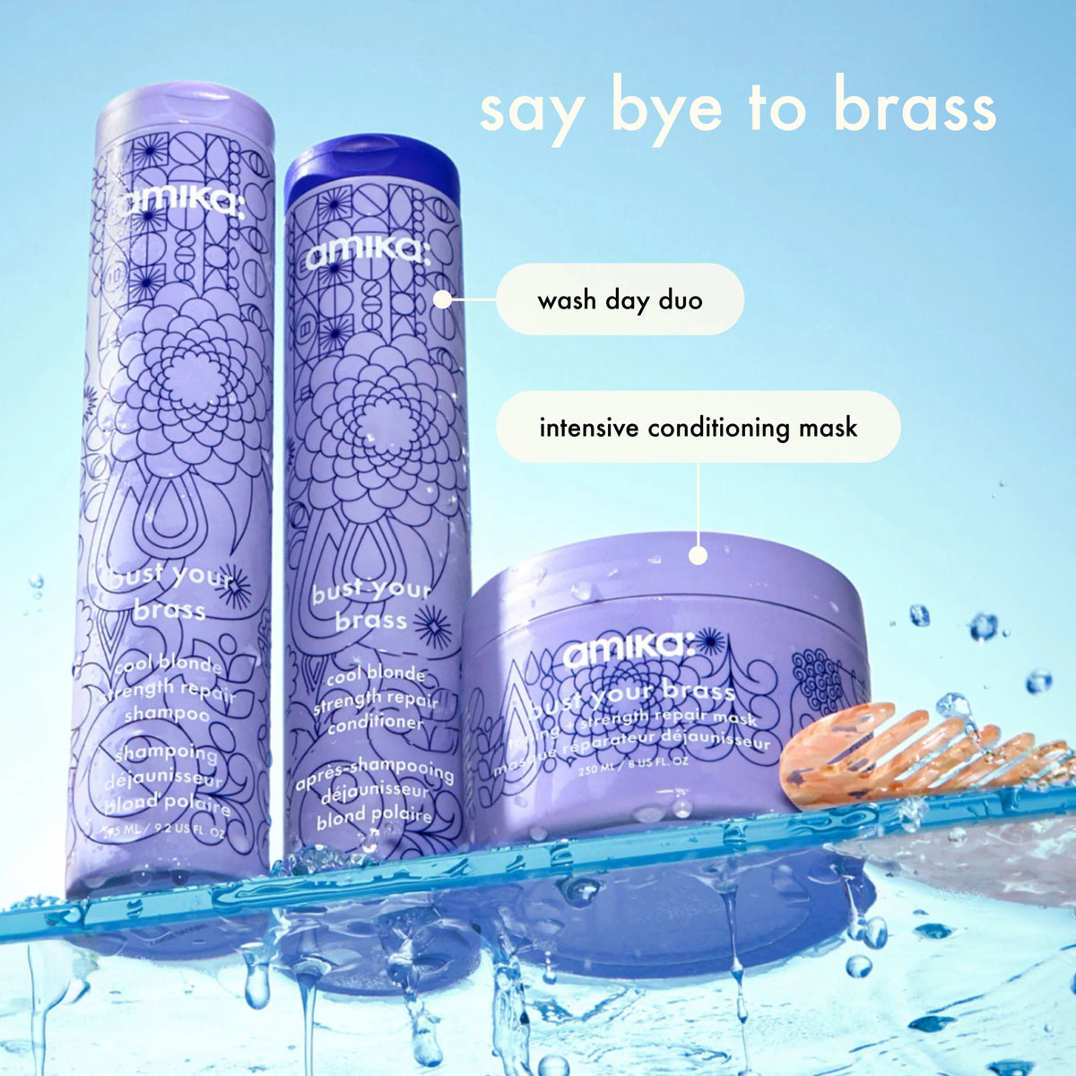 bust your brass cool blonde strength repair conditioner - 9.2 oz / 275 ml