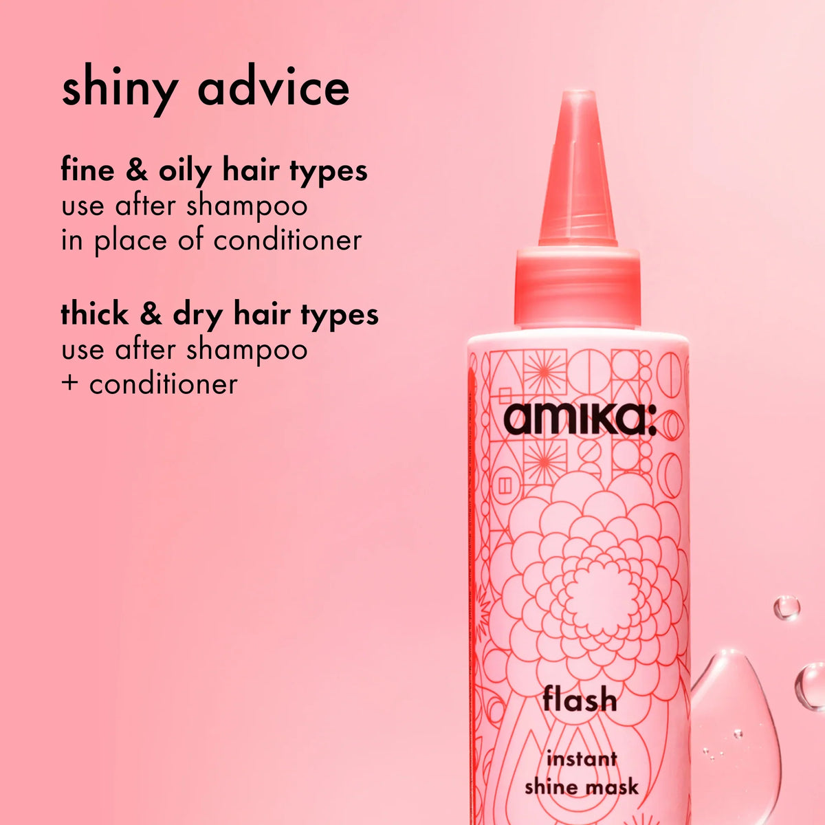 flash instant shine mask for shiny hair - 6.7 oz / 200 ml
