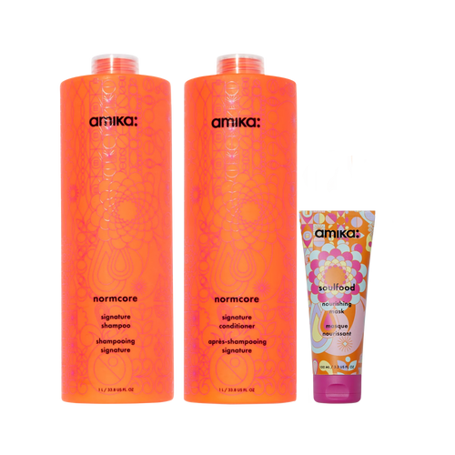 super-sized signature set normcore shampoo and conditioner + soulfood mask