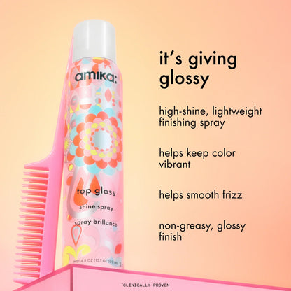 top gloss hair shine spray